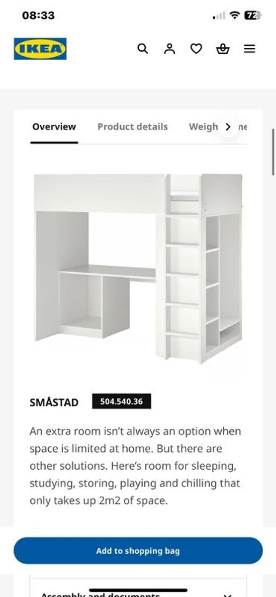 Ikea loft bed with desk - Image 4