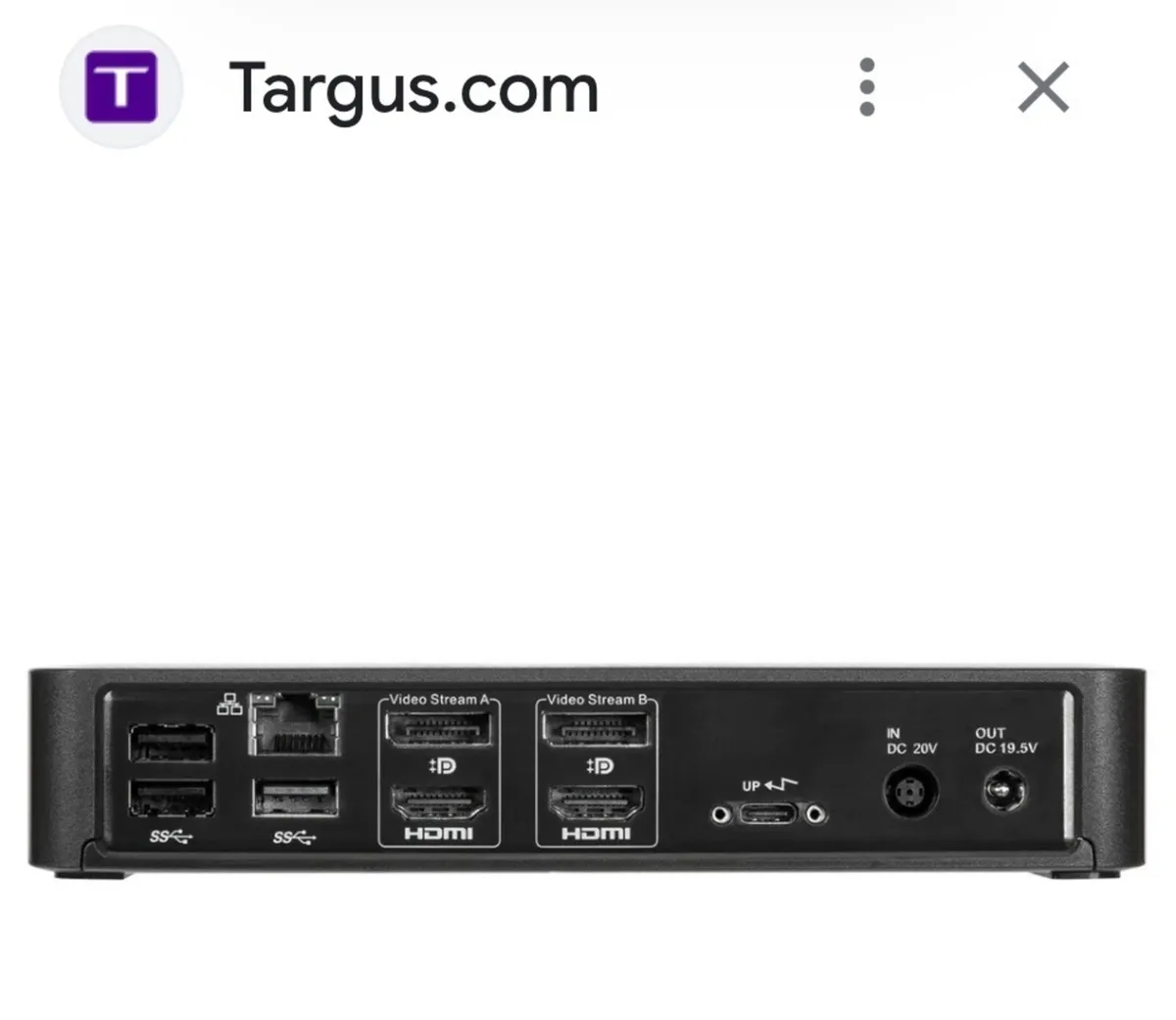 Targus usbc universal dock part no. dock182Euz - Image 3