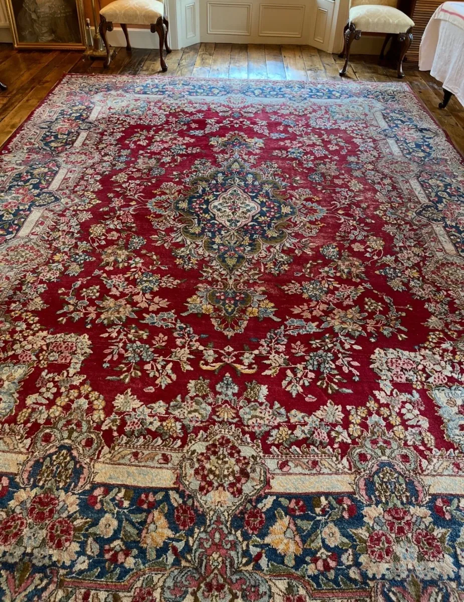 Original Hand Knotted Antique Rug - Image 1