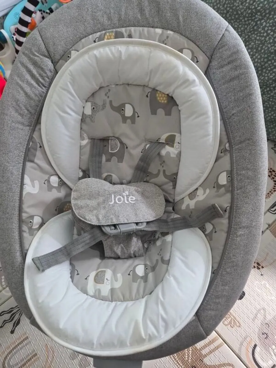 joie serina swivel baby swing in elephant duo - Image 3