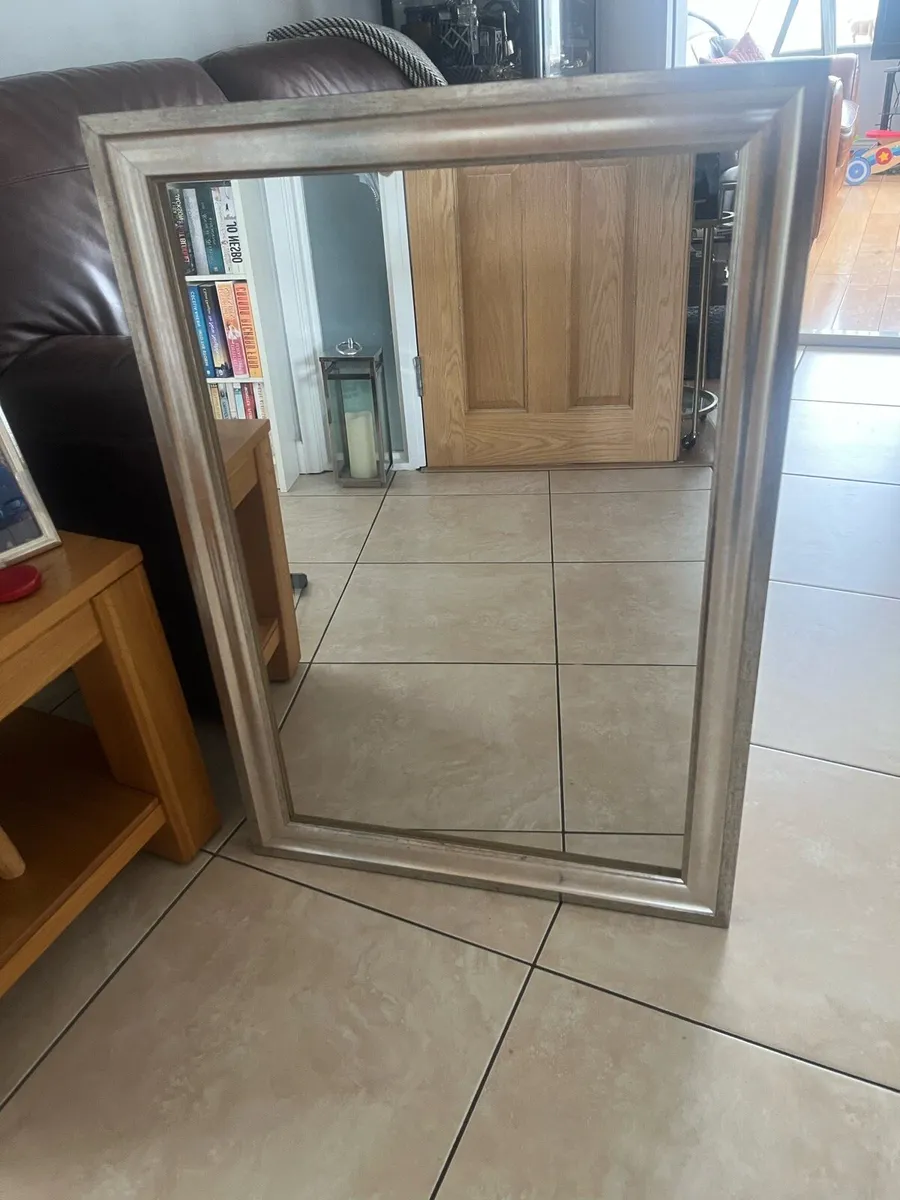 Silver Framed Mirror - Image 1