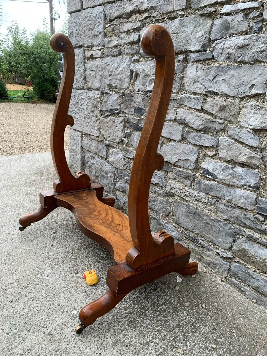 Victorian walnut and mahogany mirror for project - Image 1