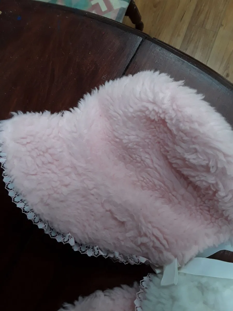 Vintage baby hat and coat for girl pink - Image 2