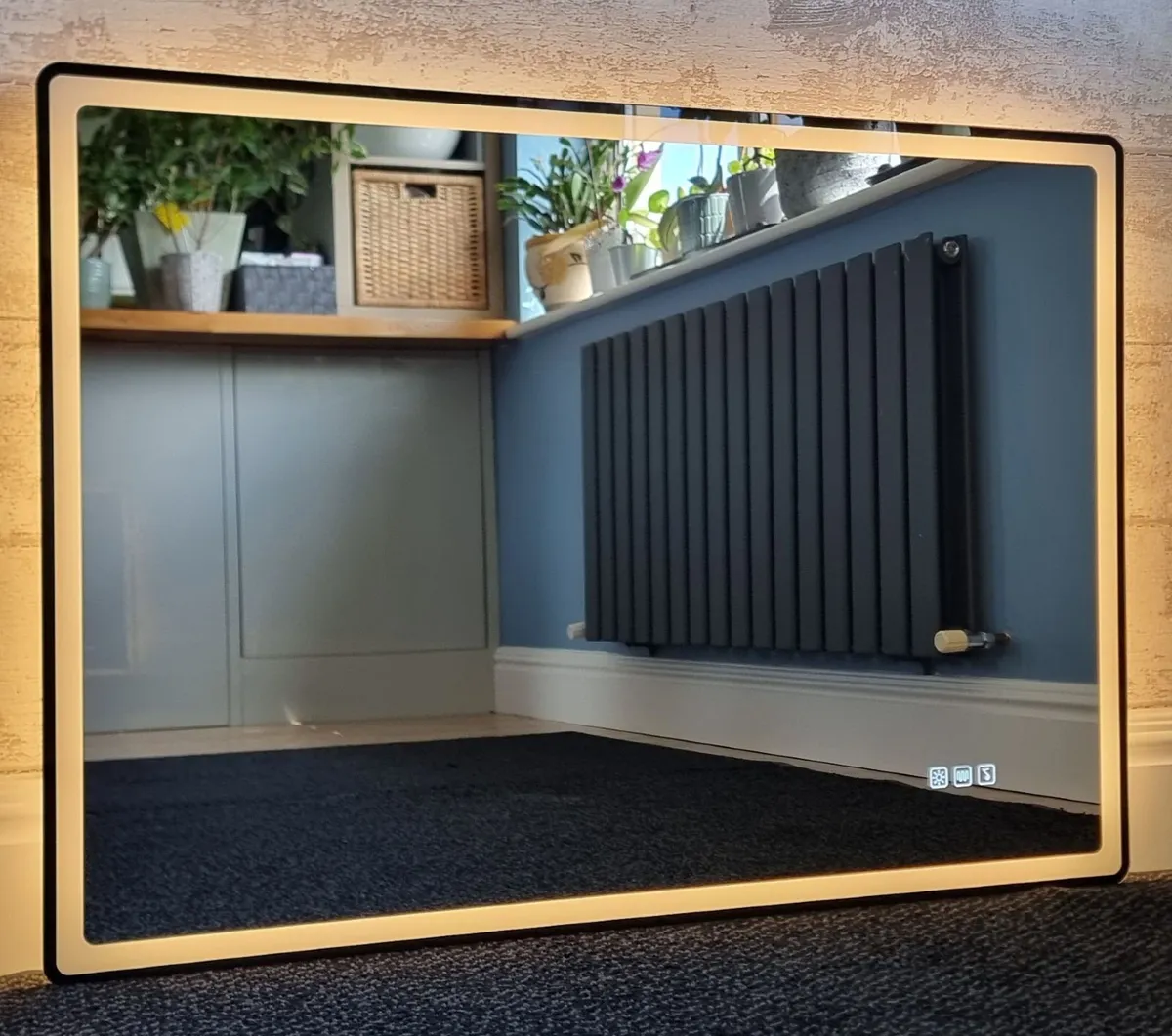 LED Bathroom Mirror 100x70cm Speakers Antifog - Image 3