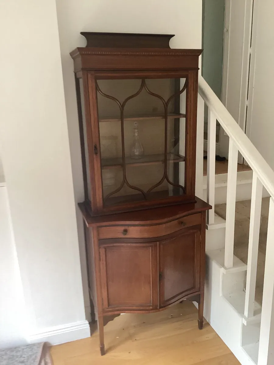 3 items: 1. Antique Arts & Crafts Oak Bookcase… - Image 4