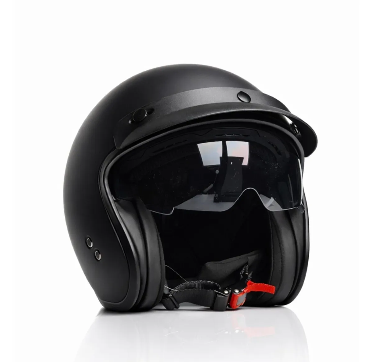 Retro 1/2 face helmets with pull down sun visor - Image 4