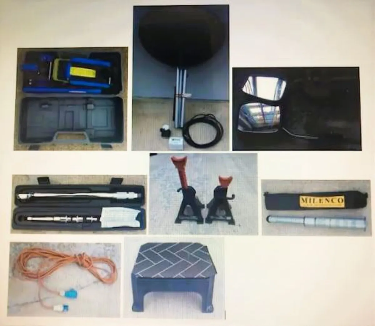 Items used with touring caravan