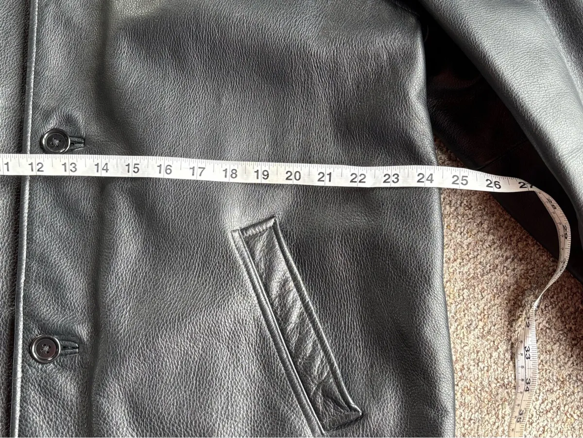 Vintage GAP Men’s 3/4 length Leather Jacket - Image 3