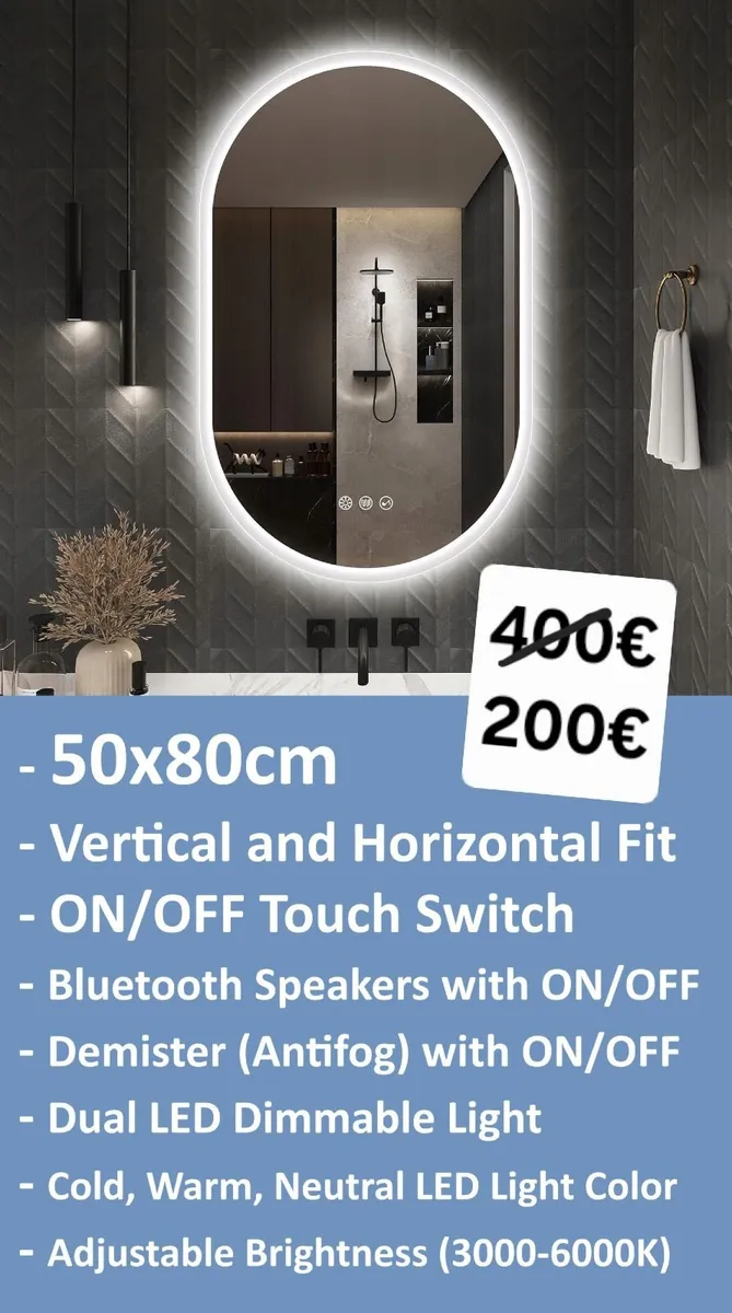 LED Bathroom Mirror - Image 1