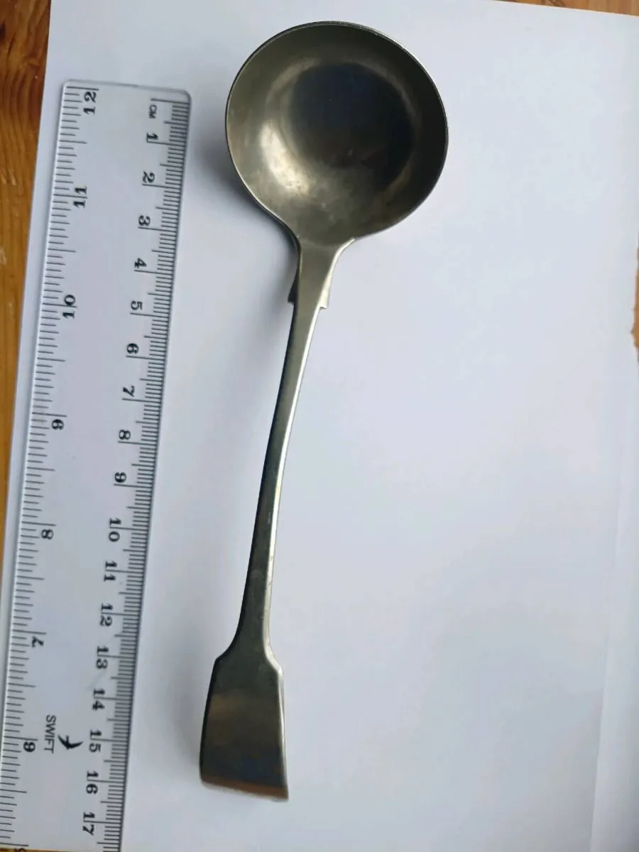 Antique silver spoon ladle - Image 2
