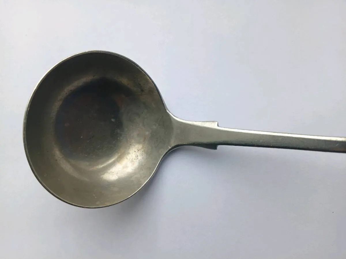Antique silver spoon ladle - Image 4