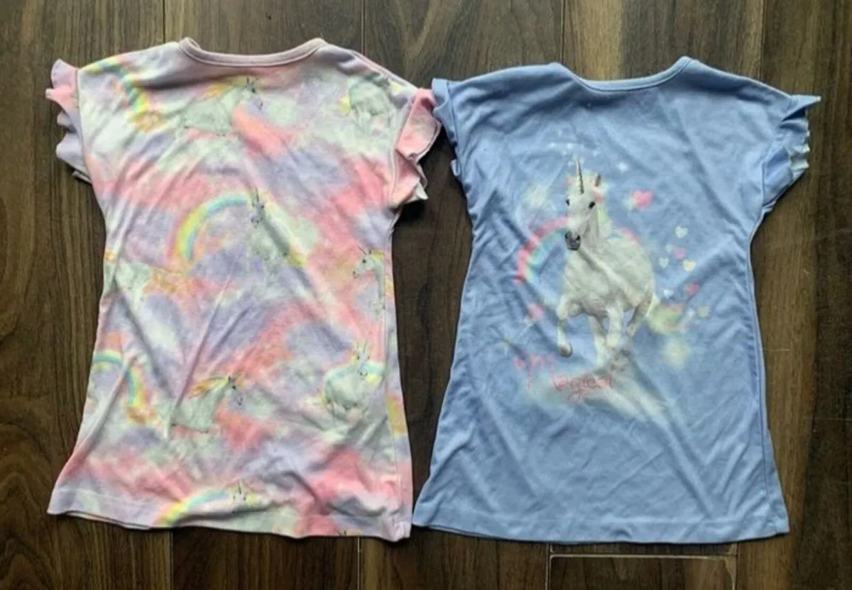 2 Girls Nightdresses: 2-3yrs - unicorn-themed