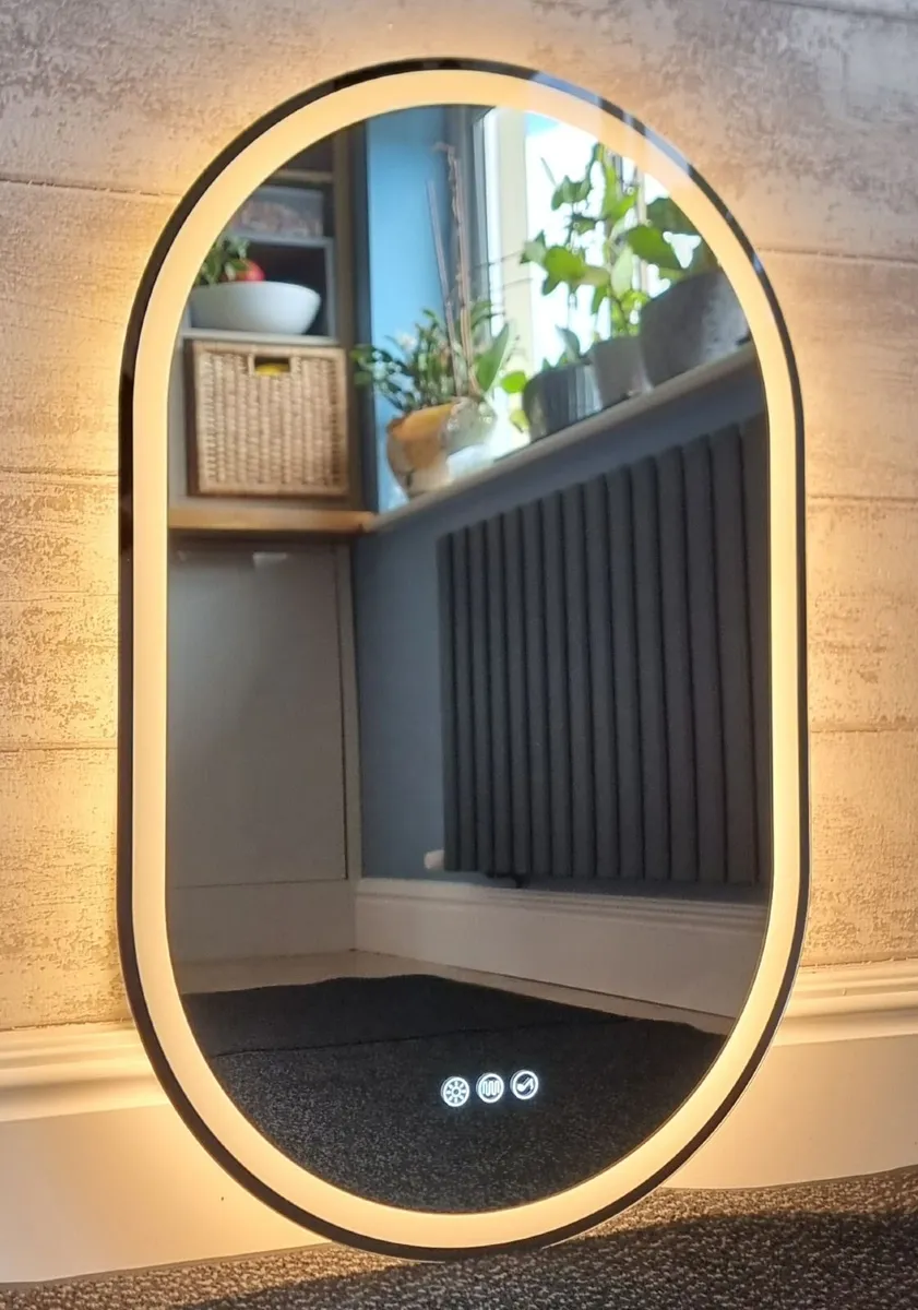 LED Bathroom Mirror 50x80cm Bluetooth Antifog - Image 3