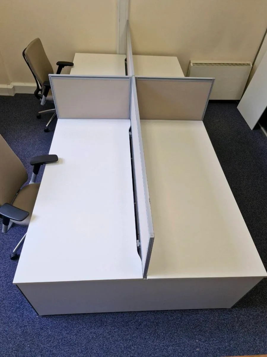 Quad Office Workstation (4 desks) - Image 1