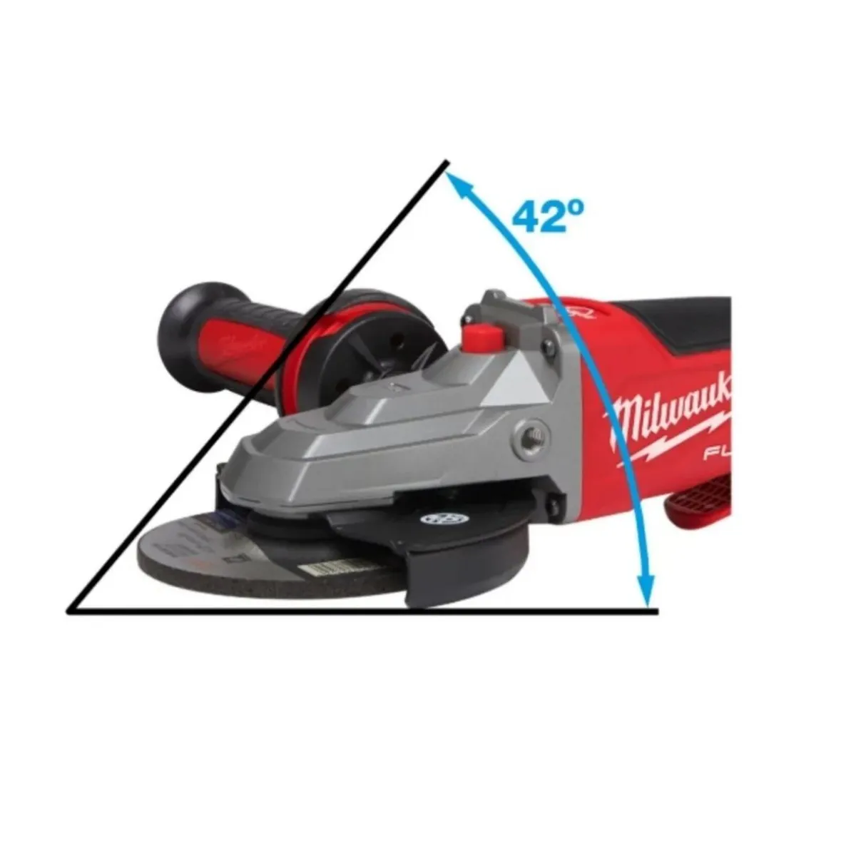Milwaukee Angle Flathead Grinder (2x5Ah)125mm 18V - Image 4