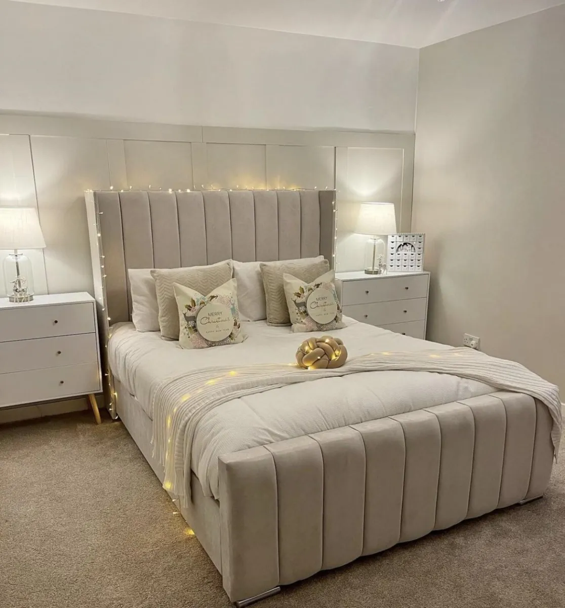 Double & King Size Bed Frame With Mattress Opt - Image 1
