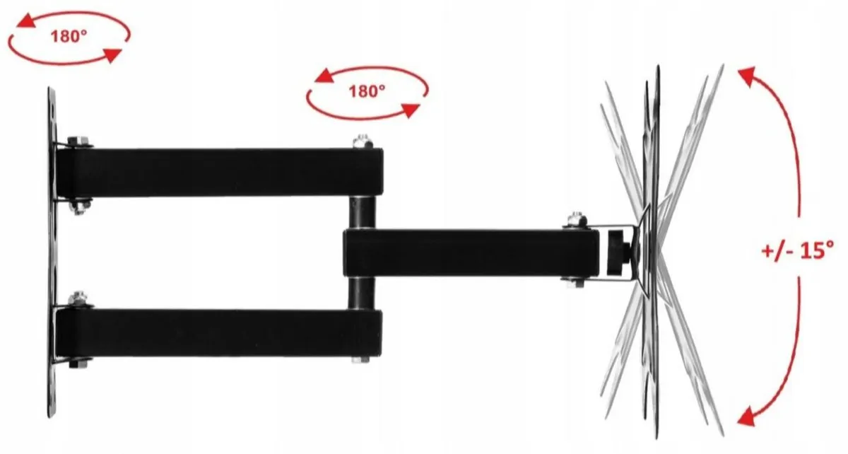 TV Wall Mount Bracket Tilt Swivel 10-42" TV - Image 2