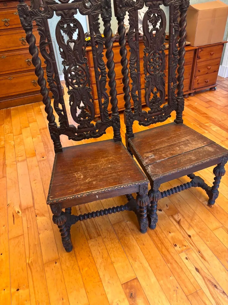 Victorian chairs x 2 - Image 1