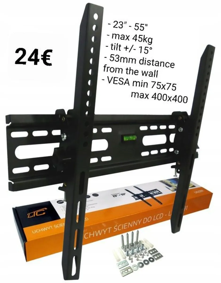TV Wall Mount Bracket Flat Tilt 23" - 55" - Image 1