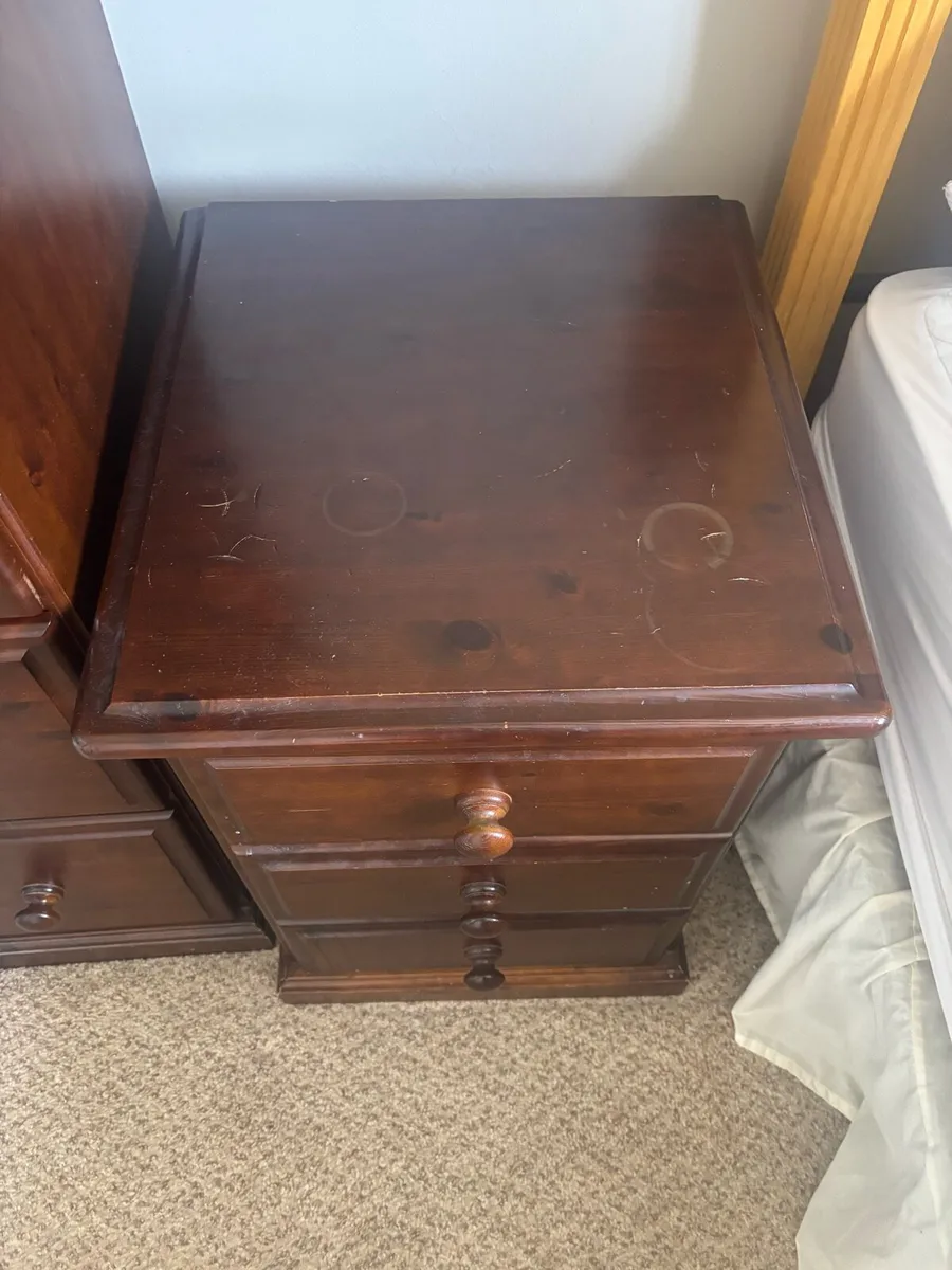 3 piece set bedroom mahogany effect furniture - Image 4