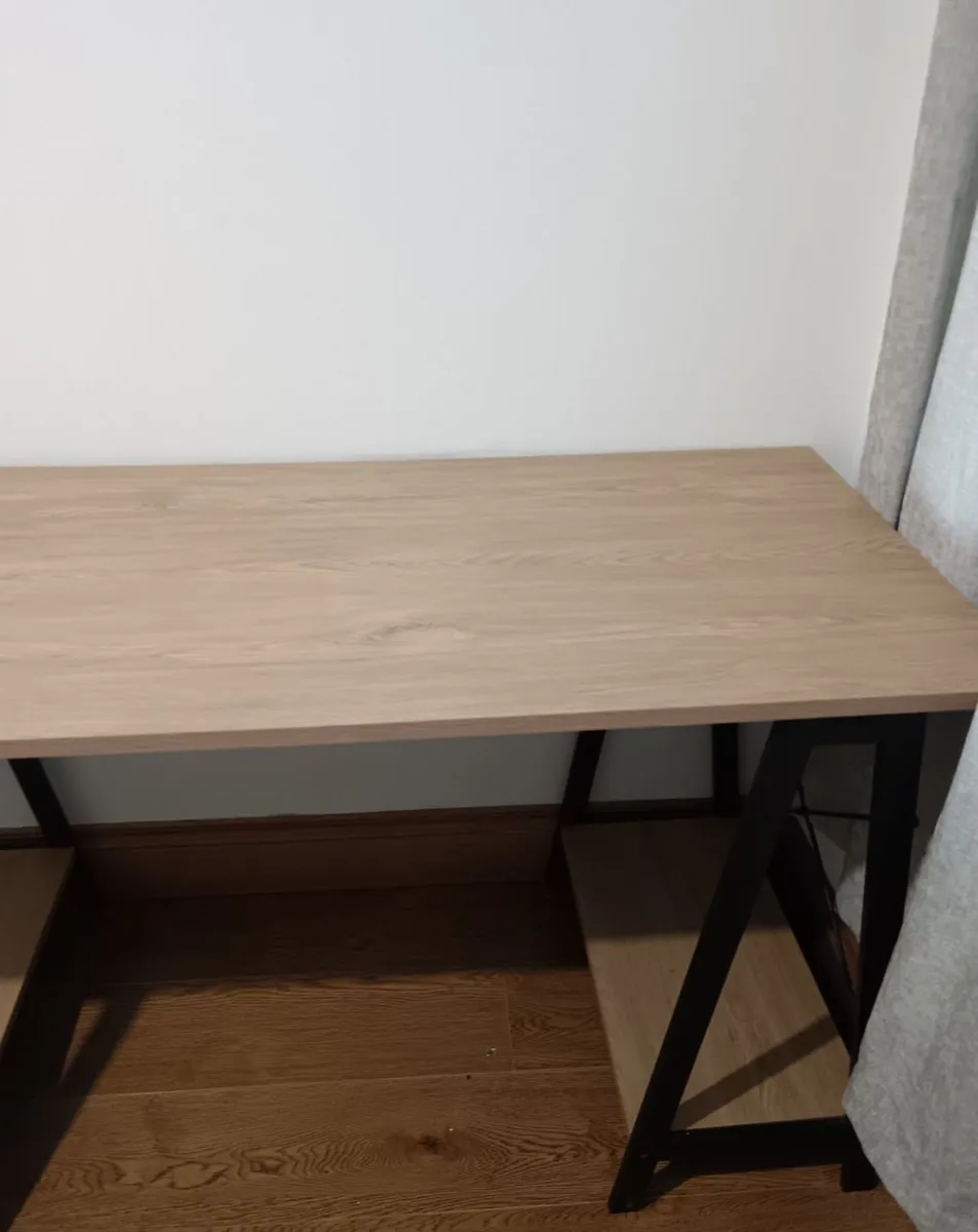 Large Modern Oak Office Desk - Image 3