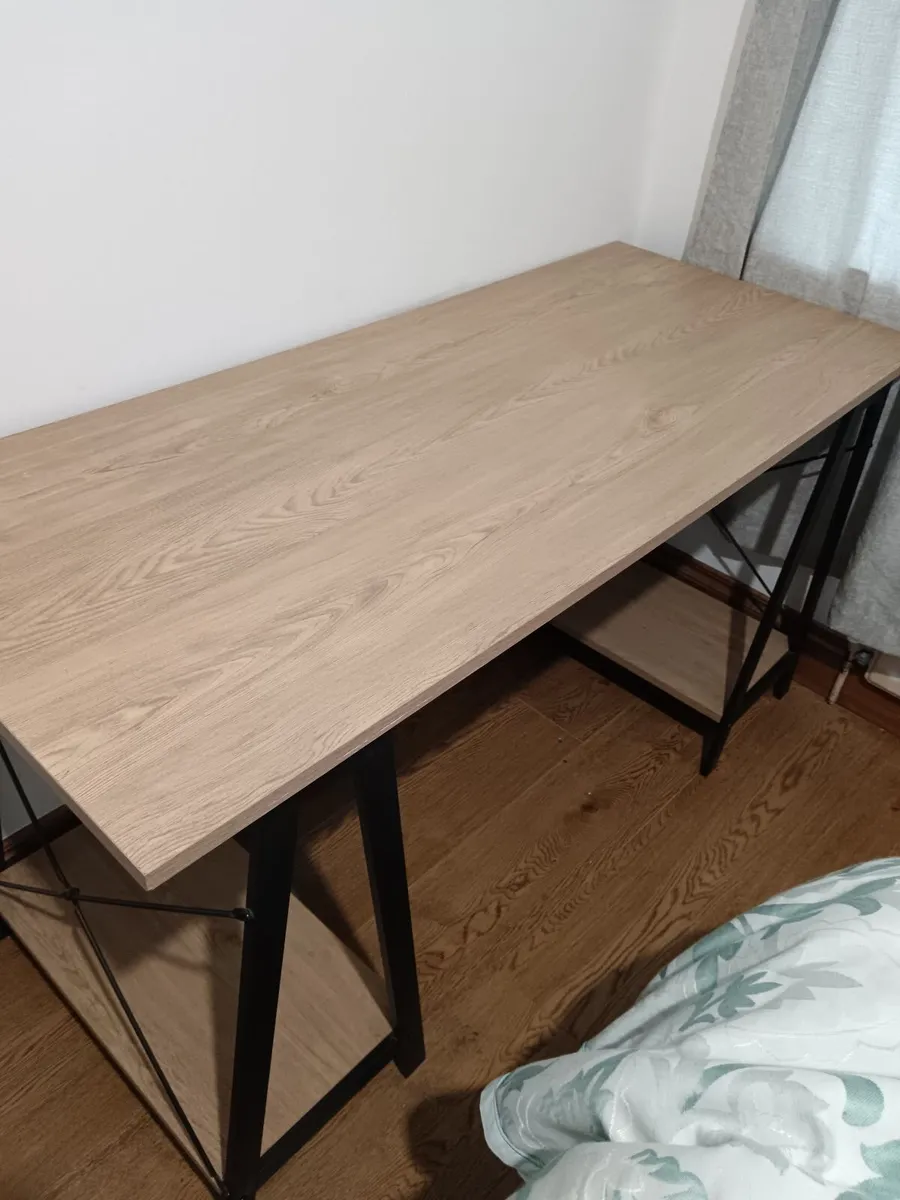 Large Modern Oak Office Desk - Image 1