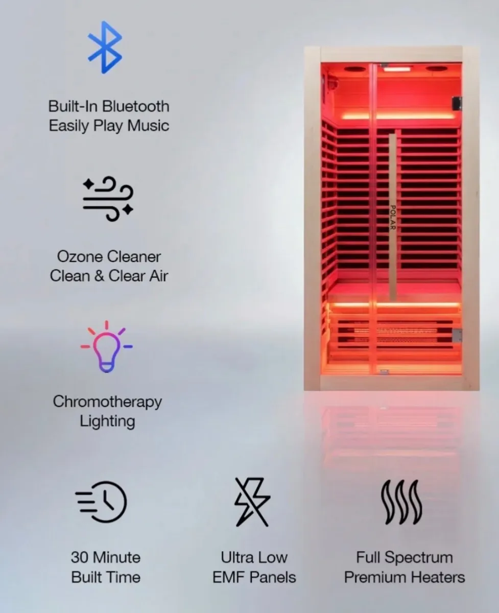 POLAR RECOVERY NOVA 1 PERSON INFRARED SAUNA - Image 2