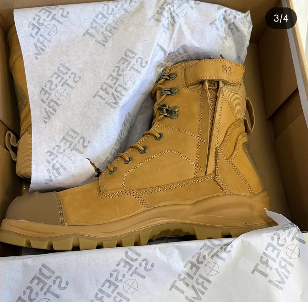 Desert Storm S3 Zip Work Boots all sizes - Image 2