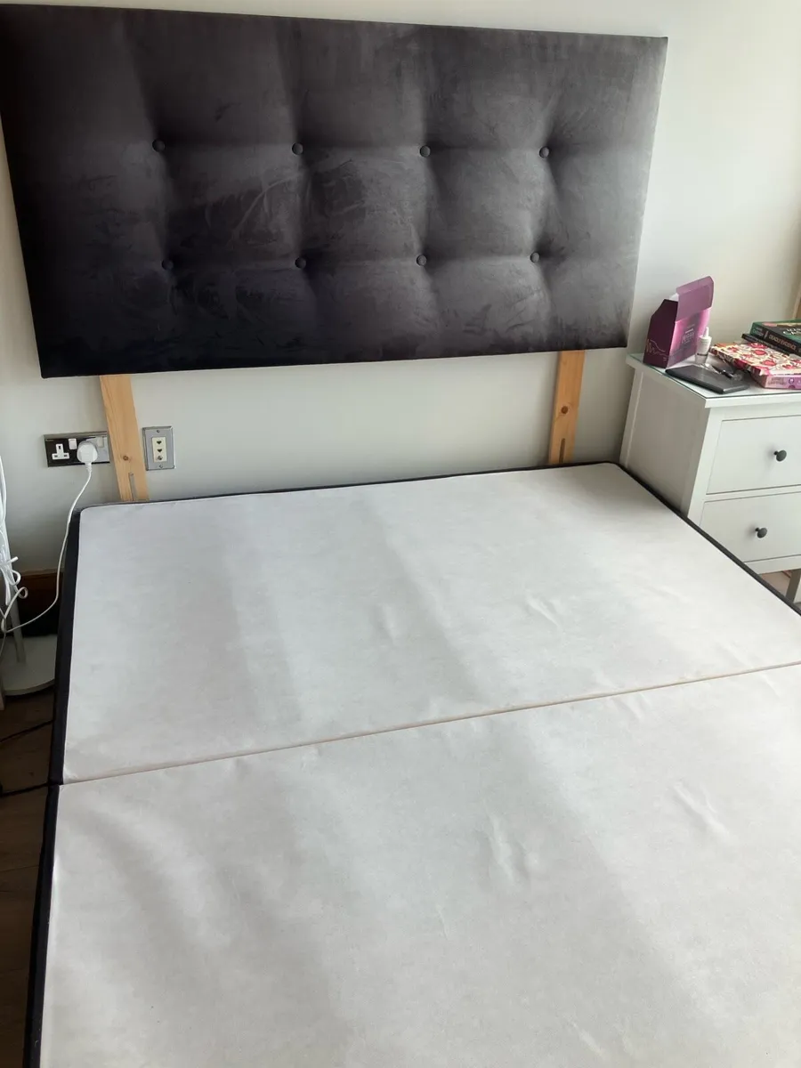 KING SIZE BASE AND HEADBOARD - Image 1