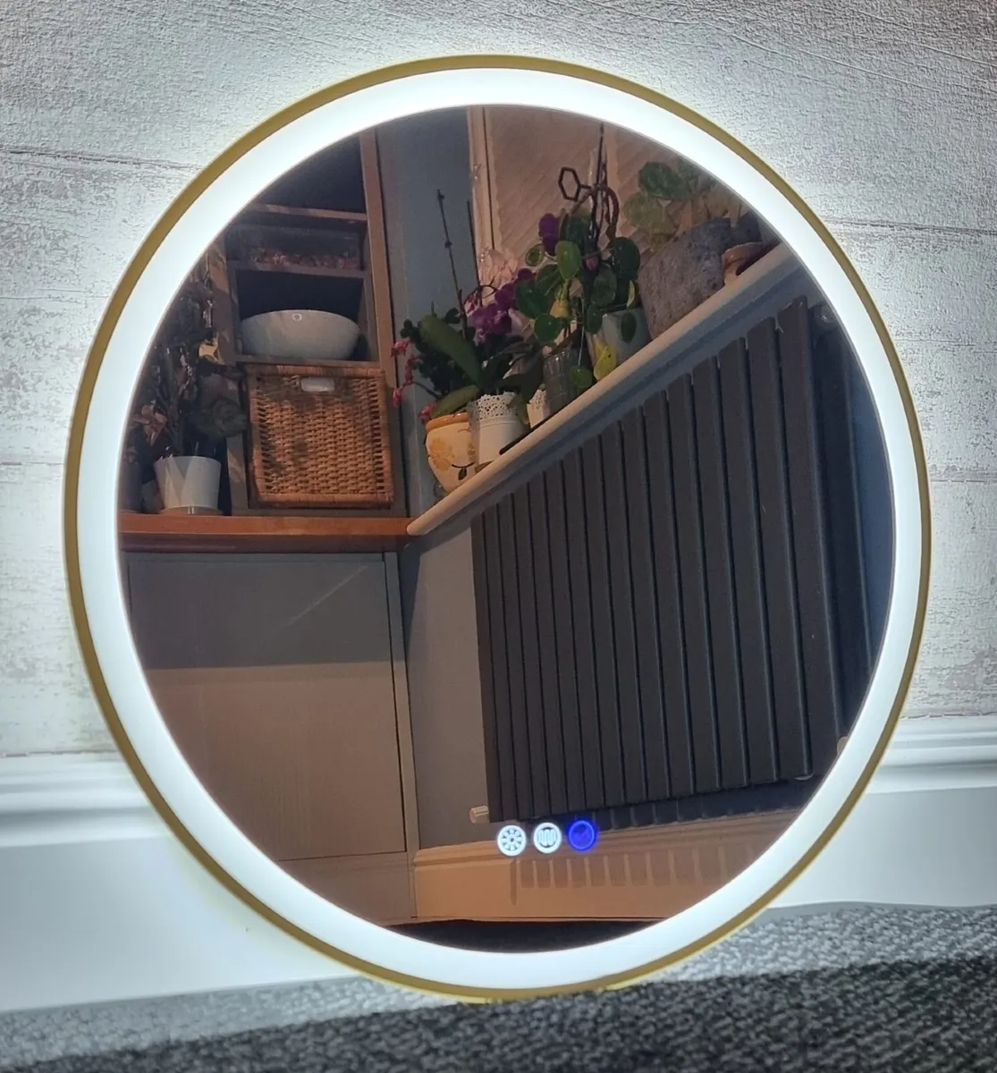 LED Bathroom Mirror Gold Frame - Image 2