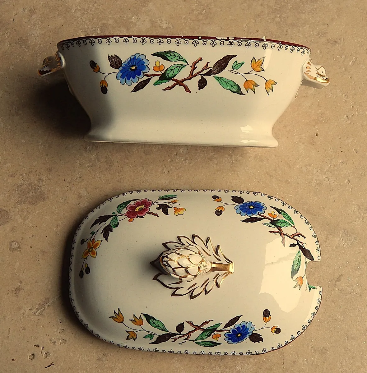 Spode Gilded Sauce Tureen and Stand - Image 4
