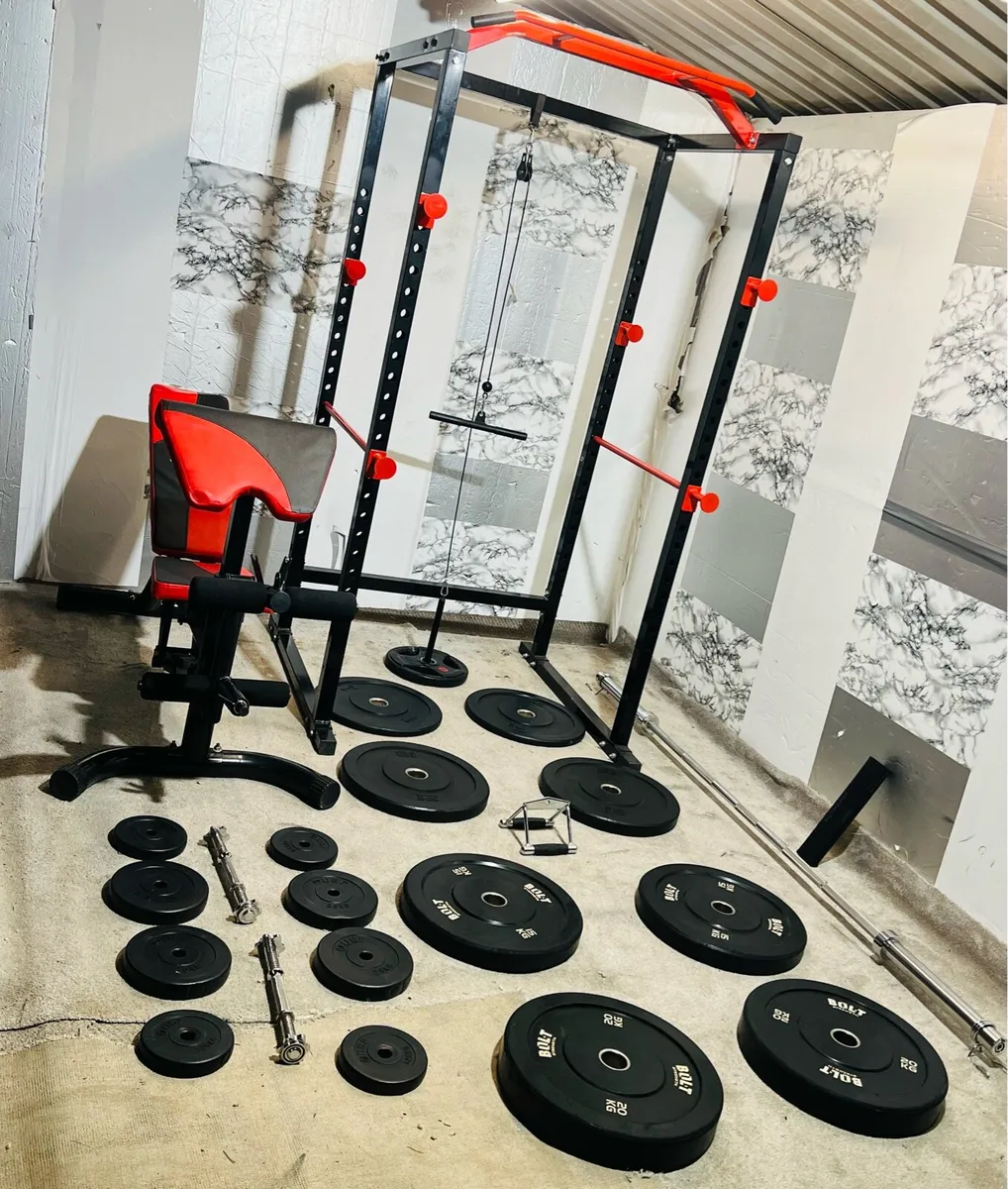 POWER RACK LARGE BENCH RUBBER WEIGHTS BAR ++ - Image 4