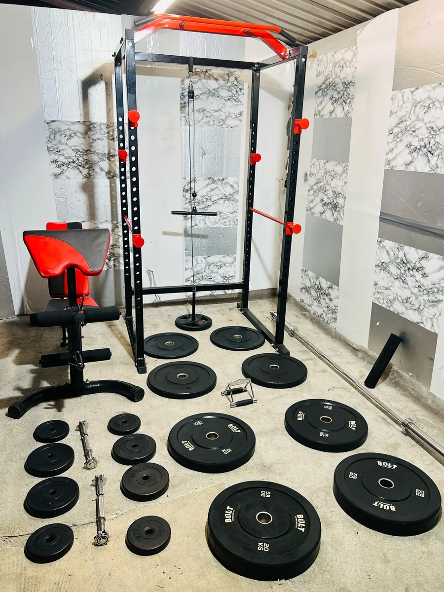POWER RACK LARGE BENCH RUBBER WEIGHTS BAR ++ - Image 2