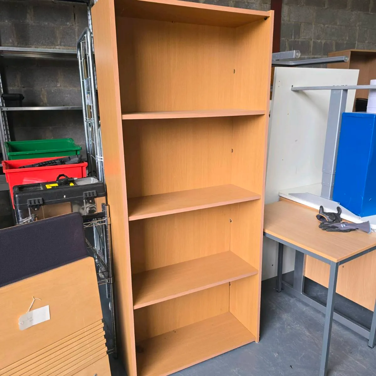 Filing cabinets x 4 and wooden storage unit - Image 2