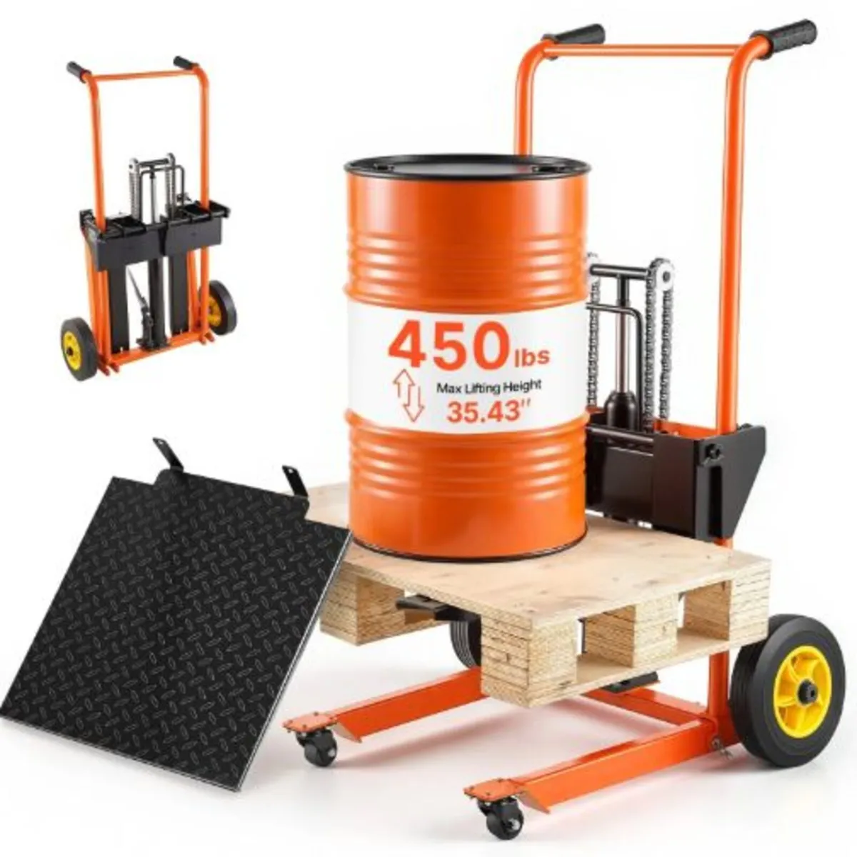 Hydraulic Material Lift Winch Stacker, 205 kg Load - Image 1