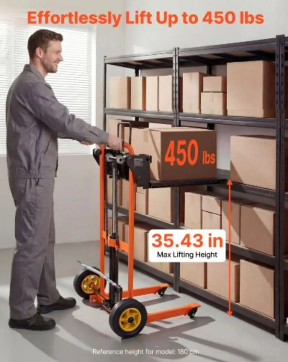 Hydraulic Material Lift Winch Stacker, 205 kg Load - Image 2
