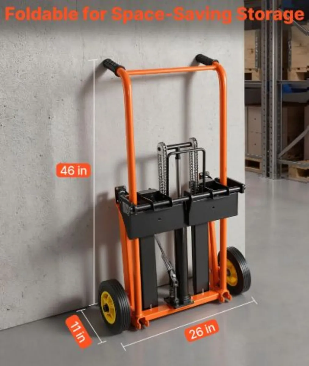 Hydraulic Material Lift Winch Stacker, 205 kg Load - Image 3