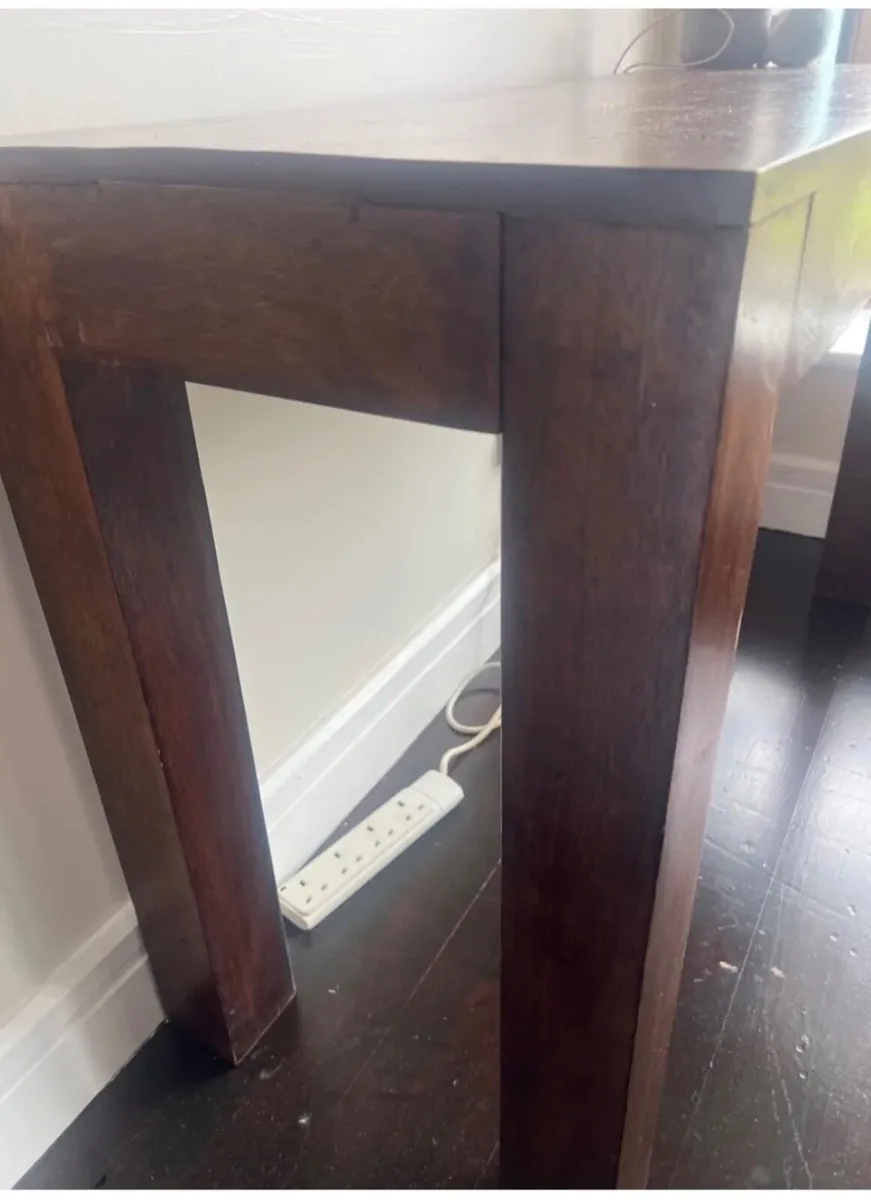 Must be collected July 30 - Walnut console table - Image 3