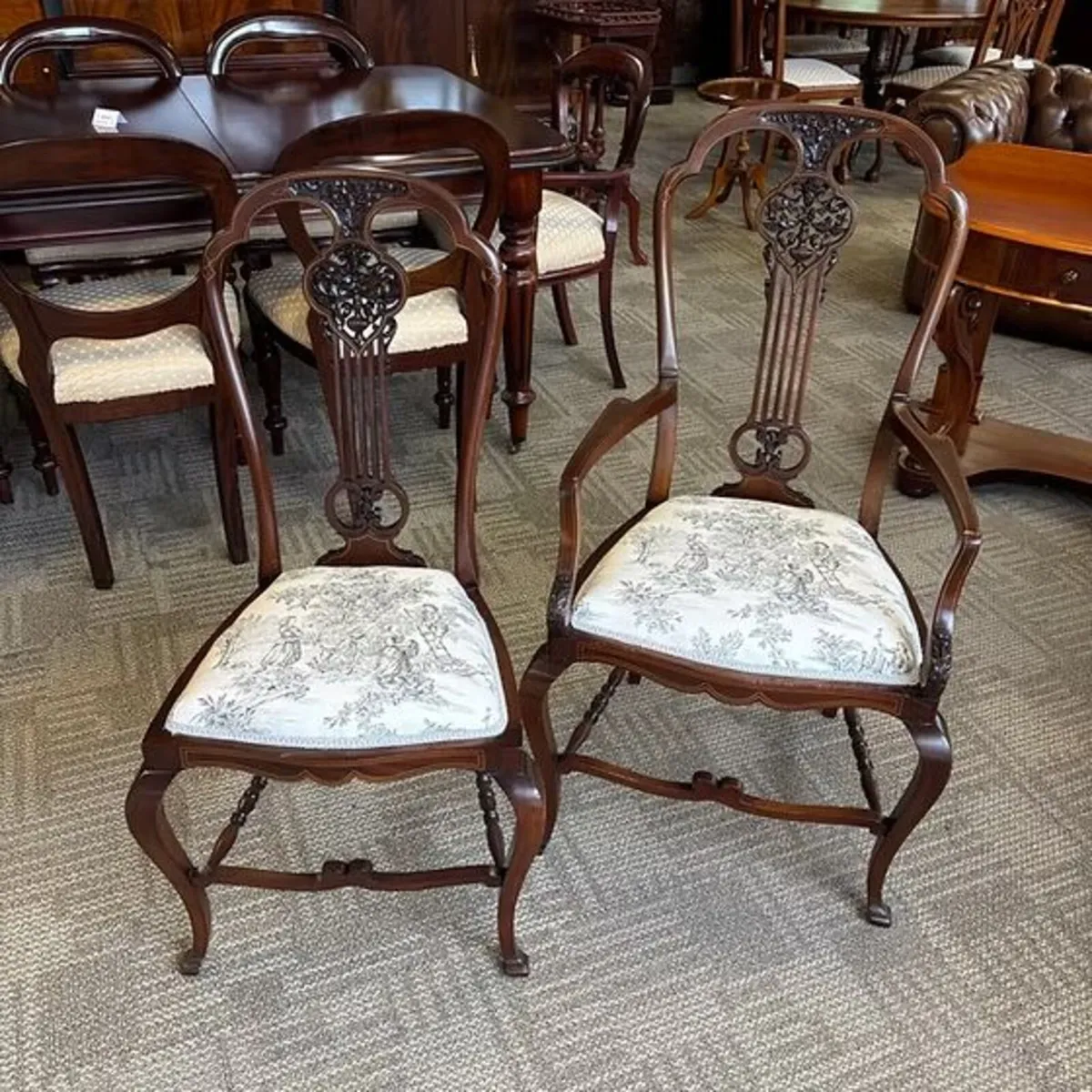 A fabulous pair of Edwardian mahogany occasional
