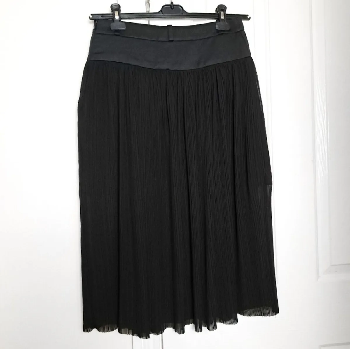 Claudie Pierlot Black Pleated Midi Skirt 10UK/38EU - Image 2