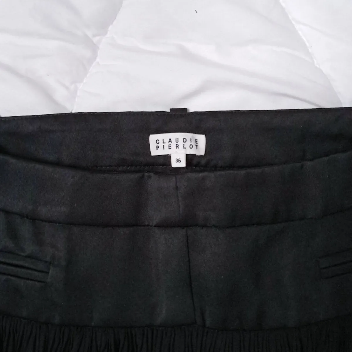 Claudie Pierlot Black Pleated Midi Skirt 10UK/38EU - Image 3
