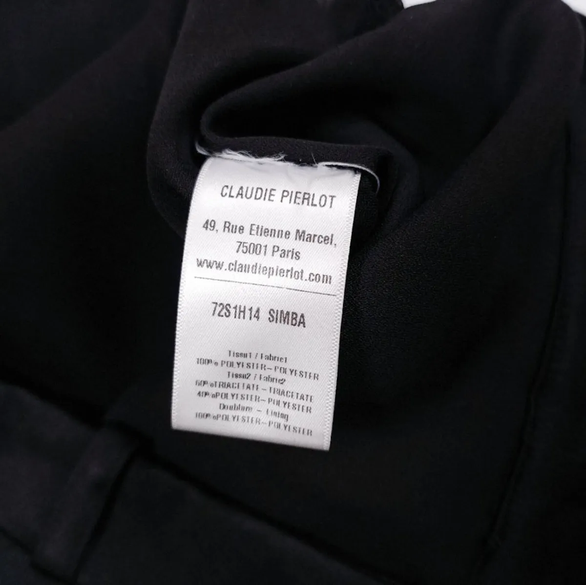 Claudie Pierlot Black Pleated Midi Skirt 10UK/38EU - Image 4