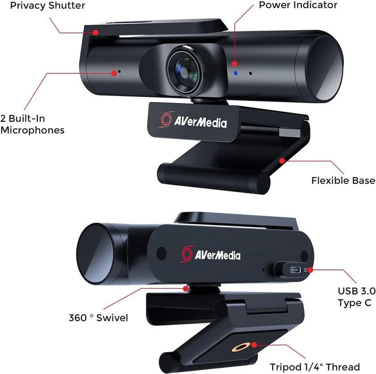AVerMedia Live Streamer CAM 513-4K30 UHD, Ultra Wide Angle Webcam - Image 2
