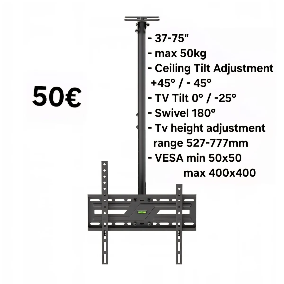 Tv Ceiling Tilt Swivel TV Mount Bracket 37 - 75" - Image 1