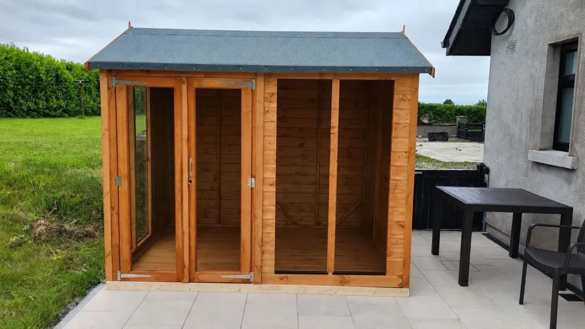 8×6 Deluxe Timber Apex Garden Summerhouses– - Image 1