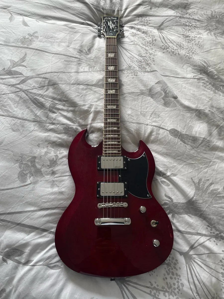 Harley Benton DC-Custom Cherry Electric Guitar - Image 1