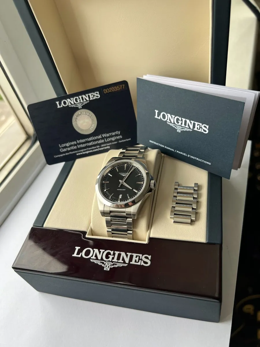 Longines Conquest 38mm Quartz -Steel/Black - Image 1