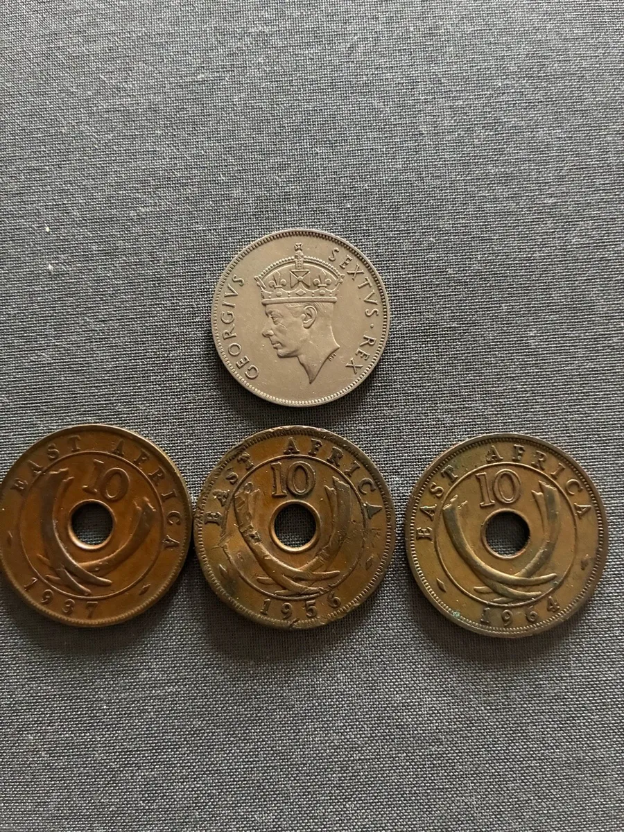 Vintage East Africa Shilling & Ten Cents - Image 1