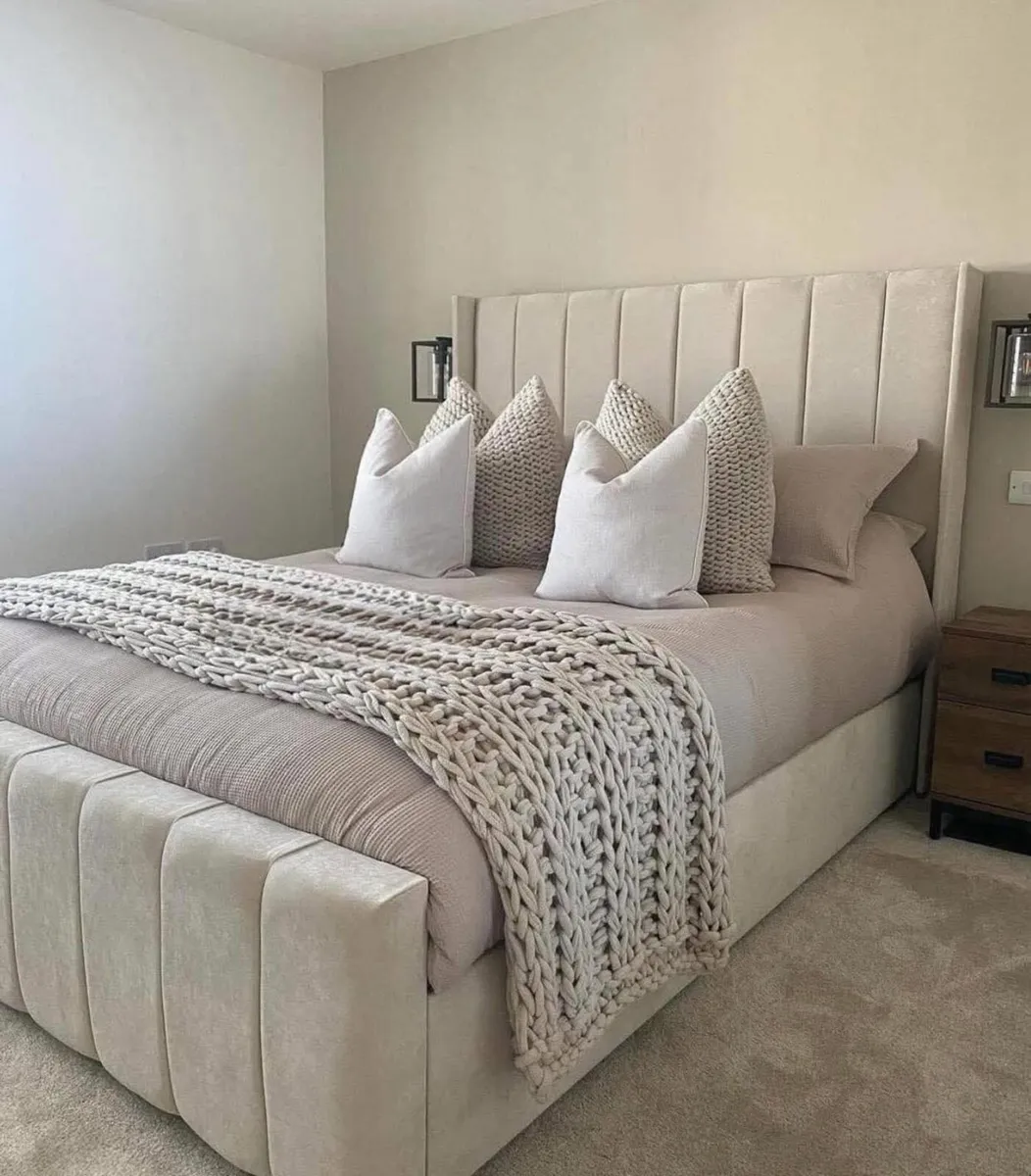 Double & King Size Bed Frame With Mattress Opt - Image 1