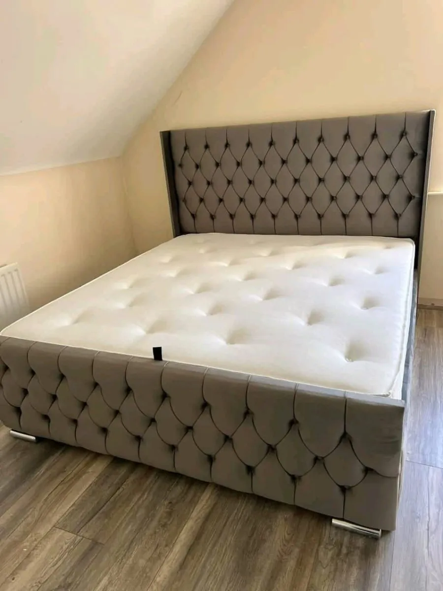 Double & King Size Bed Frame With Mattress Opt - Image 3